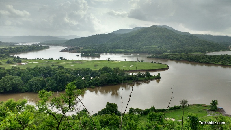 Savitri & Kal rivers Sangam from Dasgaon Fort